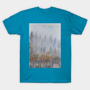 A foggy autumn landscape T-Shirt